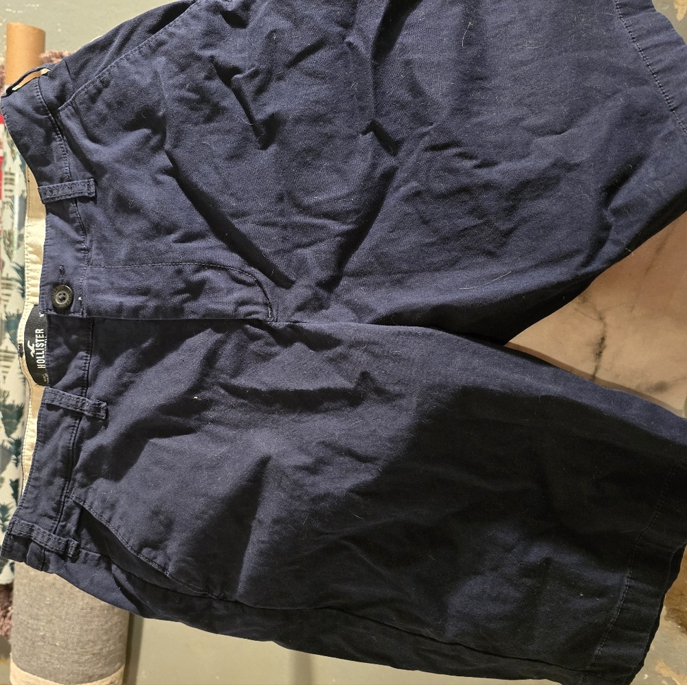 Navy Blue Hollister Chino Shorts, 33w